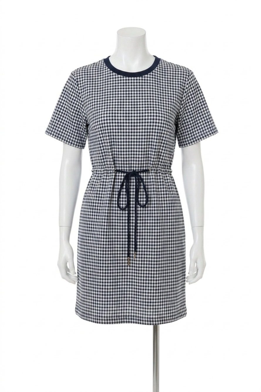 NEW ENTRO women's polished & pretty dress in navy